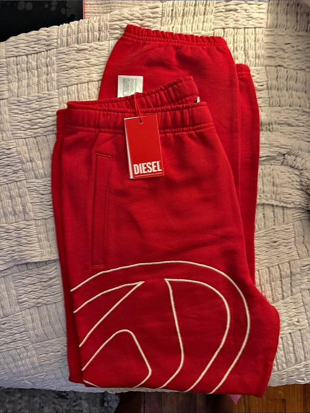Diesel P-MARKY-RECOV Red Joggers XXL NWT